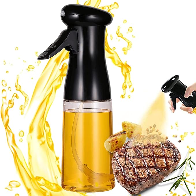 Vaporisateur Huile et Vinaigre Spray 210 ML Noir 22.5 x6 Cm