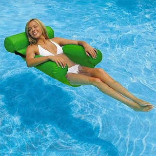 Chaise Gonflable Pliable Pour Piscine et Plage – 120 x 100 cm – Vert