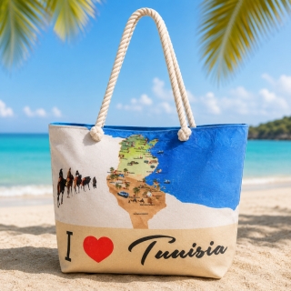 Sac de Plage – Motif Tunisa 50 x 37 x 14 cm