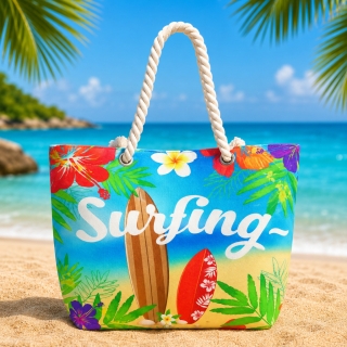 Sac de Plage – Motif Surfing 50 x 37 x 14 cm