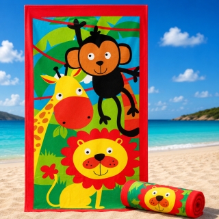 Serviette de Plage Microfibre Design Animaux – 150 x 70 cm 