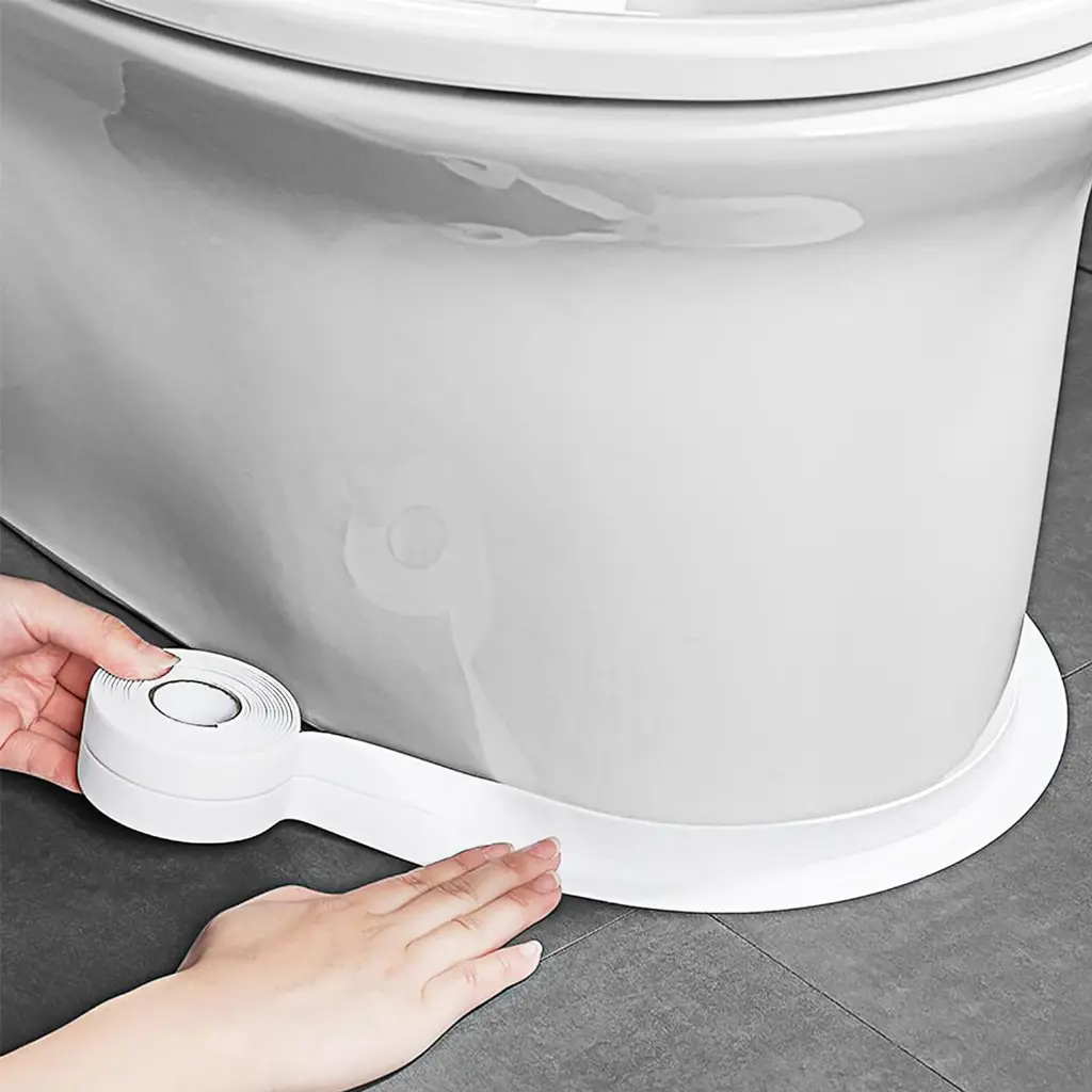 Ruban d'Étanchéité Auto-Adhésif en PVC pour Joints de Toilettes – 2,2 cm x 3,2 m