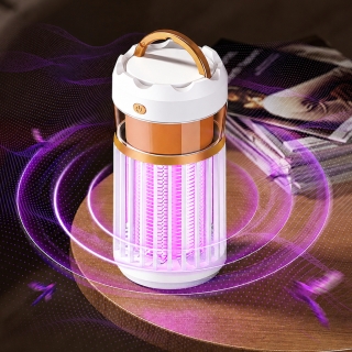 Lampe Anti-Moustique Ultrason Rechargeable USB – Tue-Mouche Électrique 2000V - Blanc