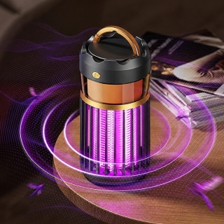 Lampe Anti-Moustique Ultrason Rechargeable USB – Tue-Mouche Électrique 2000V - Noir
