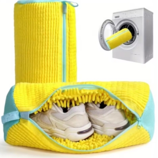 Sac de Lavage Chaussures Microfibre Réutilisable 19 × 39 cm