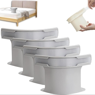 Kit 4 Supports de Drap-Housse Antidérapants – Clips de Fixation pour Coins de Lit - Gris