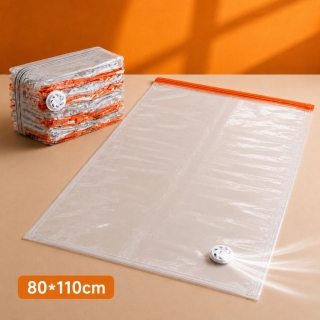 Sac de Rangement Sous Vide 80 × 110 cm – Housse de Compression pour Vêtements, Couvertures et Accessoires de Voyage