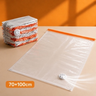 Sac de Rangement Sous Vide 70 × 100 cm – Housse de Compression pour Vêtements, Couvertures et Accessoires de Voyage