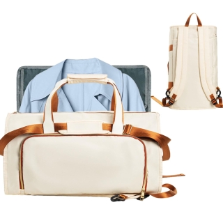 Sac de Voyage 4-en-1 Multifonction – Sac à Vêtements Convertible Imperméable - Blanc