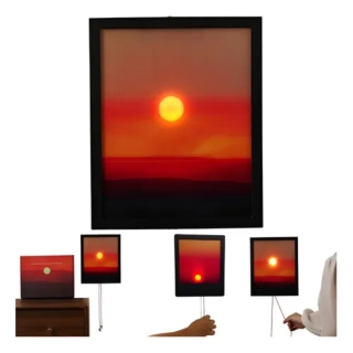 Applique Murale Cinétique Sunset LED – Double Traction Réglable – 27 x 22 cm