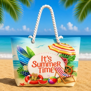 Sac de Plage – Motif It's Summer Time 50 x 37 x 14 cm