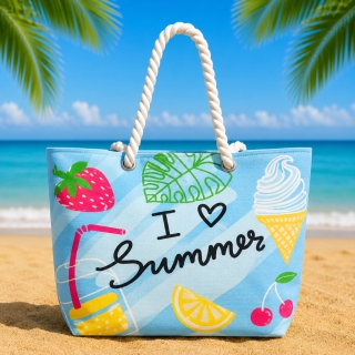 Sac de Plage – Motif Summer Time 50 x 37 x 14 cm