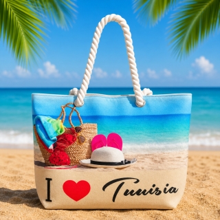 Sac de Plage – Motif Plage et Bord de Mer 50 x 37 x 14 cm