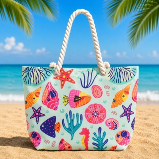 Sac de Plage – Motif Marin 50 x 37 x 14 cm