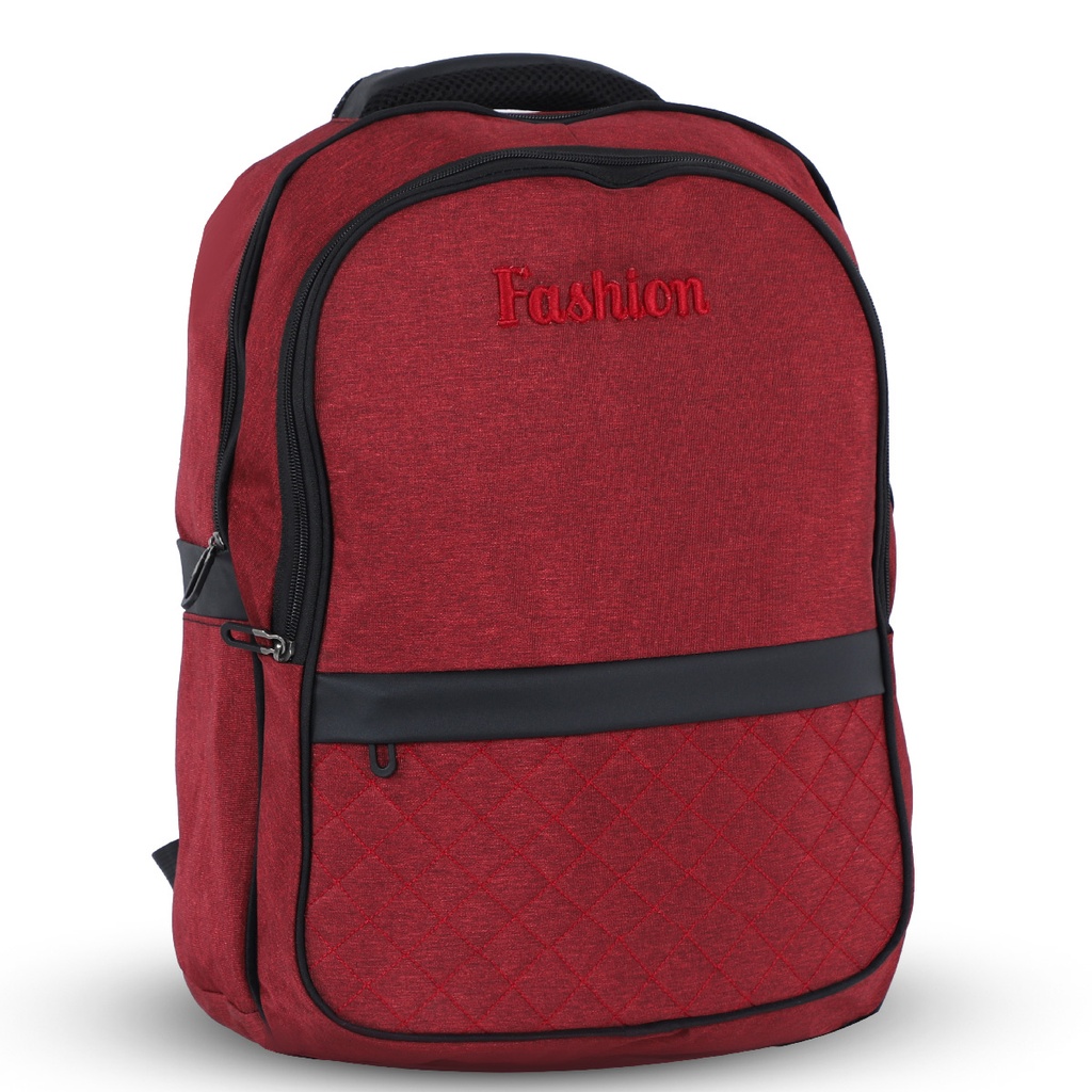 FASHION sac à dos en Toile avec 2 compartiments-Rouge Bordeaux