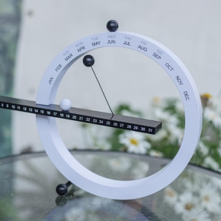 Calendrier Créatif à Boules Magnétiques – Calendrier Perpétuel Décoratif pour Bureau et Maison - Blanc