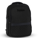 FASHION sac à dos en Toile avec 2 compartiments-Noir