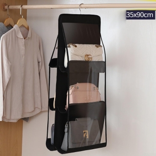 Organisateur Suspendu pour Sacs à Main – Rangement Dressing avec Compartiments et Façade Transparente