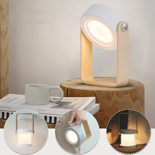 Lampe LED Pliable Rechargeable – USB & Solaire – Design Accordéon Portable Sans Fil