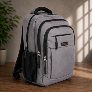Sac à Dos Scolaire Imperméable New Berry Gris Multi-Compartiments