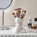 Vase et Organisateur Multifonction Design Visage Moderne Blanc
