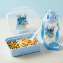 Lunch Box Stitch Enfant avec Bouteille 380 ml et Cuillère-Fourchette – 2 Compartiments - Bleu