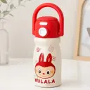 Gourde Labubu Isotherme Enfant en Acier Inoxydable 316 – 500 ml avec Paille - Rouge