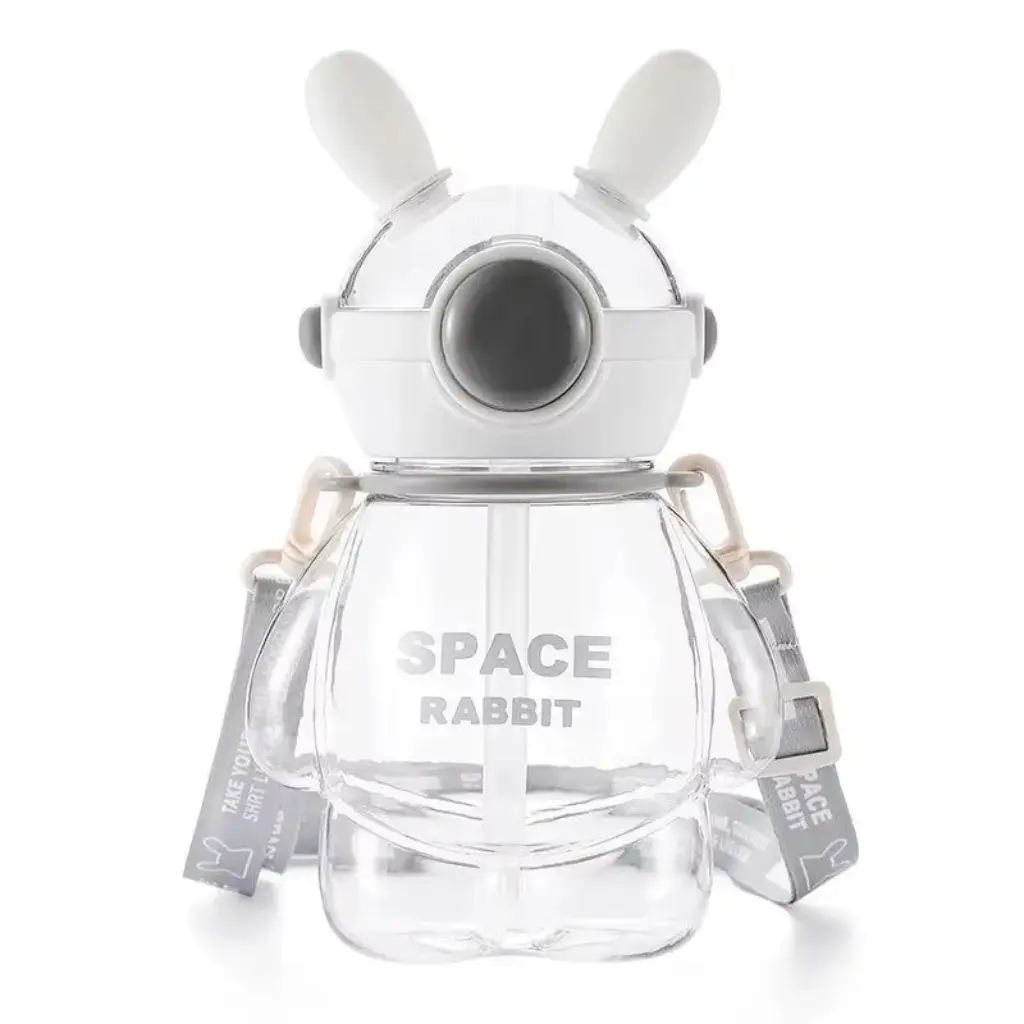 Gourde Enfant Space Rabbit 750 ml en PC avec Sangle - Blanc