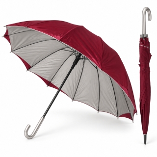 Parapluie Long Rouge 100 cm avec Poignée Courbée
