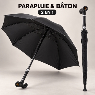 Parapluie 2 en 1 avec Bâton de Randonnée – Protection Pluie & Aventure, 100 cm