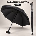 Parapluie 2 en 1 avec Bâton de Randonnée – Protection Pluie & Aventure, 100 cm