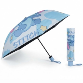 Parapluie Stitch 95 cm Réglable 40-65 cm avec Housse – Bleu Pastel