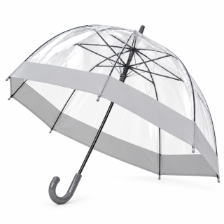 Parapluie Transparent Bombé Automatique 86 cm – Gris