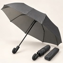 Parapluie Pliable Automatique 100 cm Gris Imperméable avec Housse