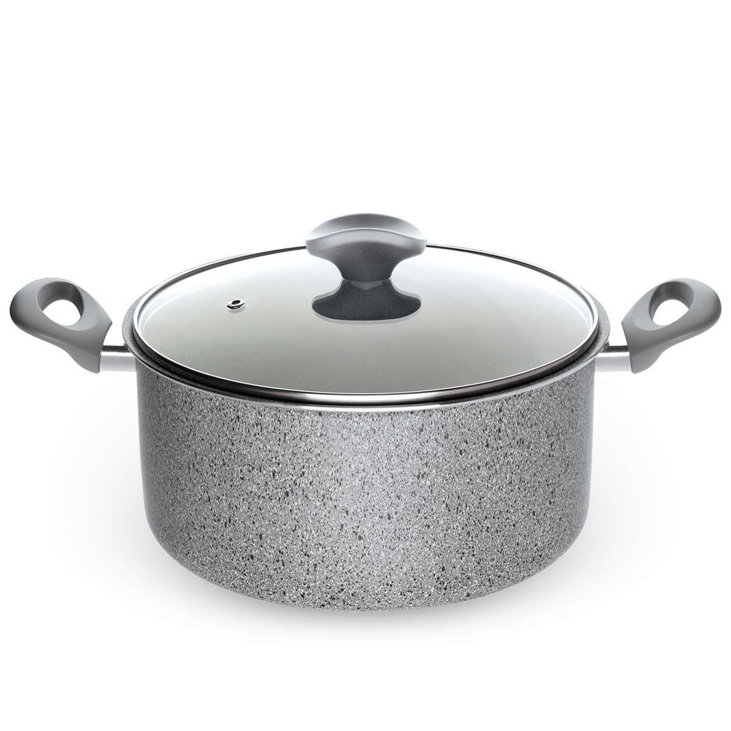 WINOX Faitout granite gris 26 cm avec couvercle