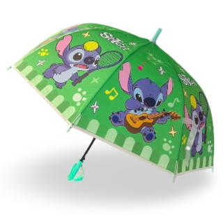 Parapluie Enfant Stitch Vert 75 cm avec Sifflet