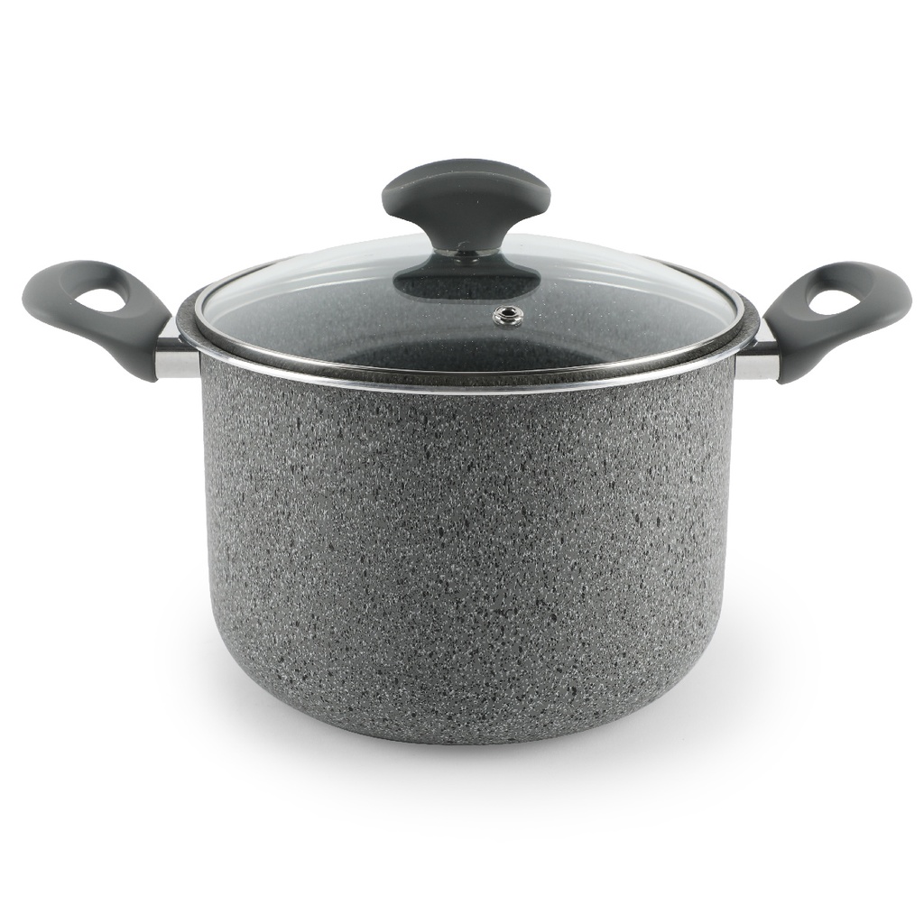 WINOX Marmite granite avec couvercle gris 5L