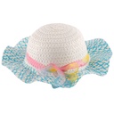 Chapeau avec ruban arc-en-ciel pour enfant Bleu ciel 
