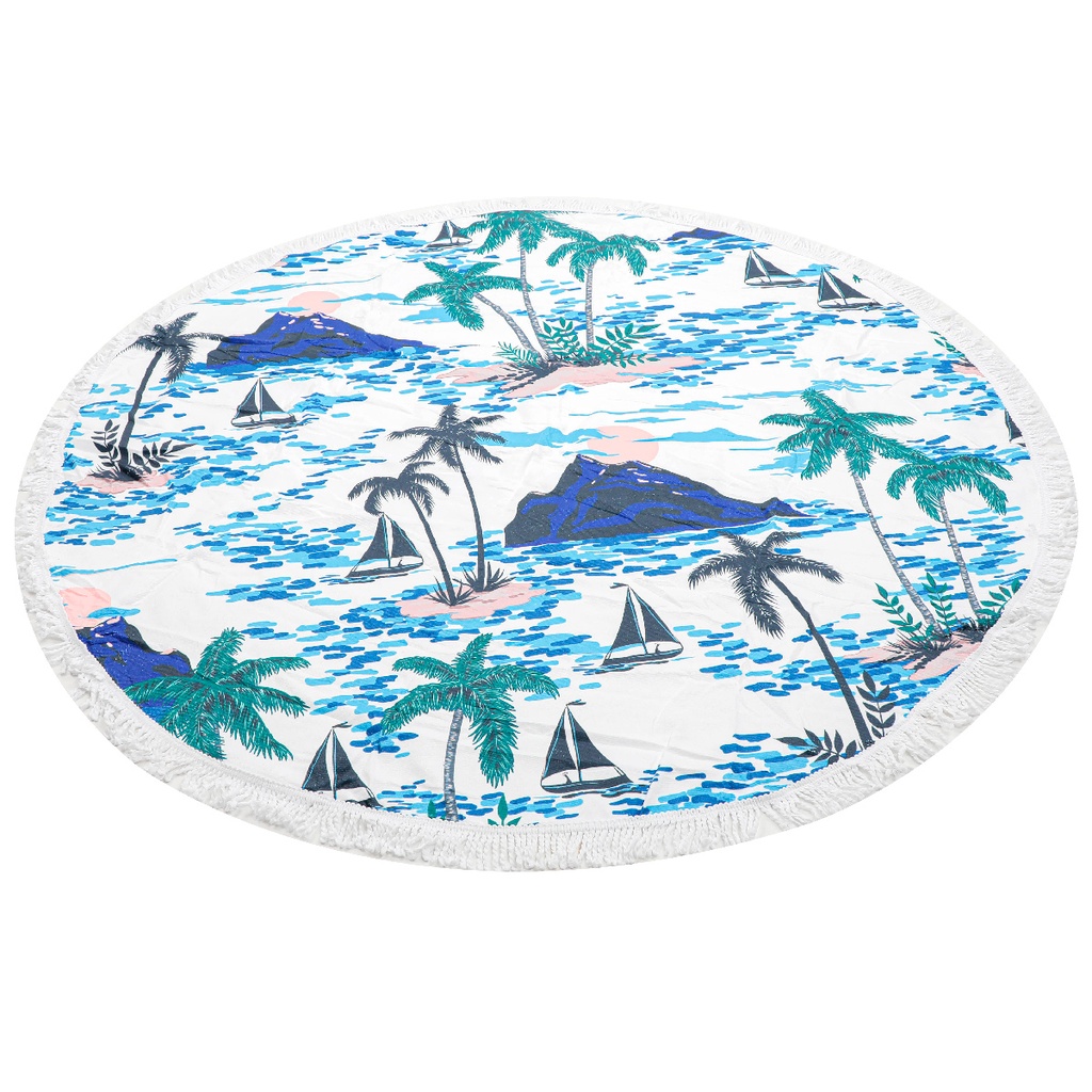 Tapis de plage imprimé rond Motif 3