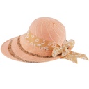 Chapeau de plage ovale pour femme Saumon
