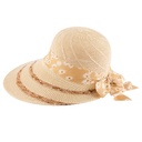 Chapeau de plage ovale pour femme Beige clair