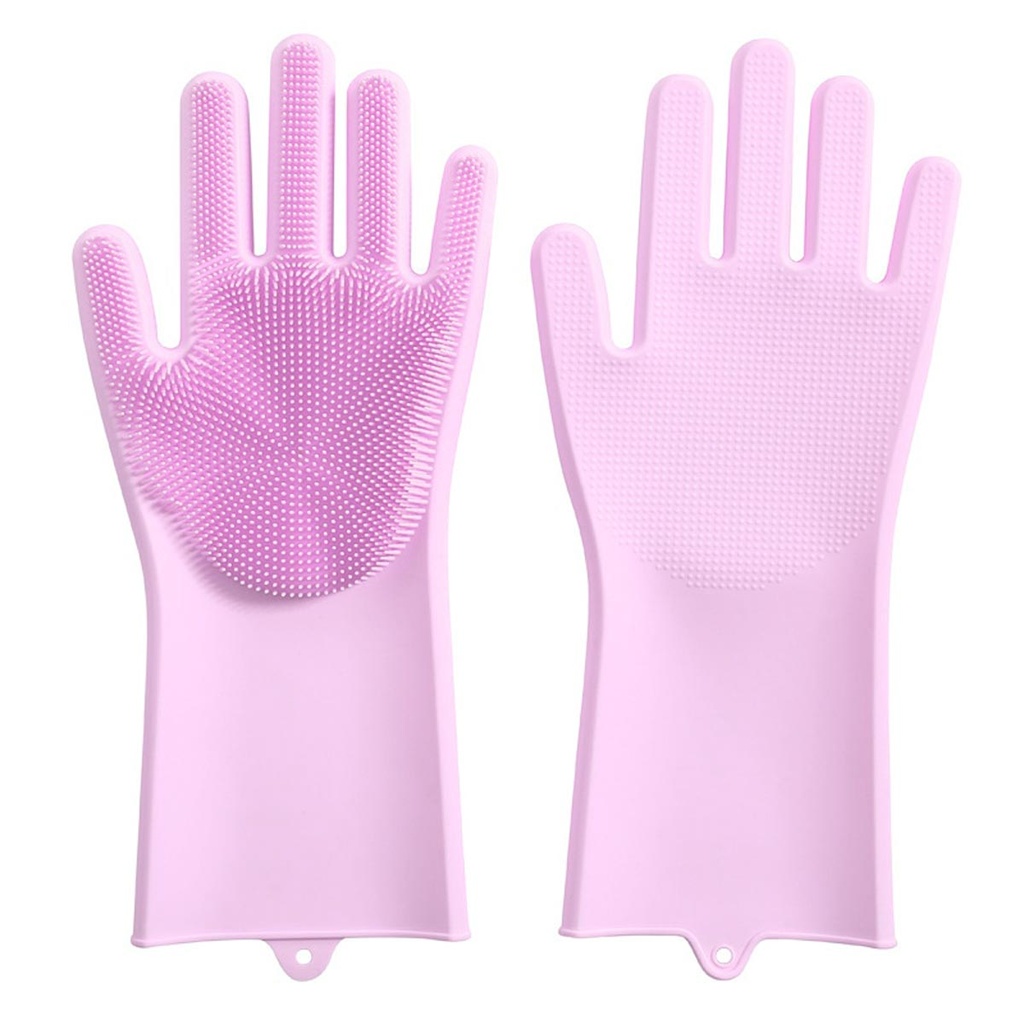 Paire Gants  de Lavage réutilisables en Silicone 