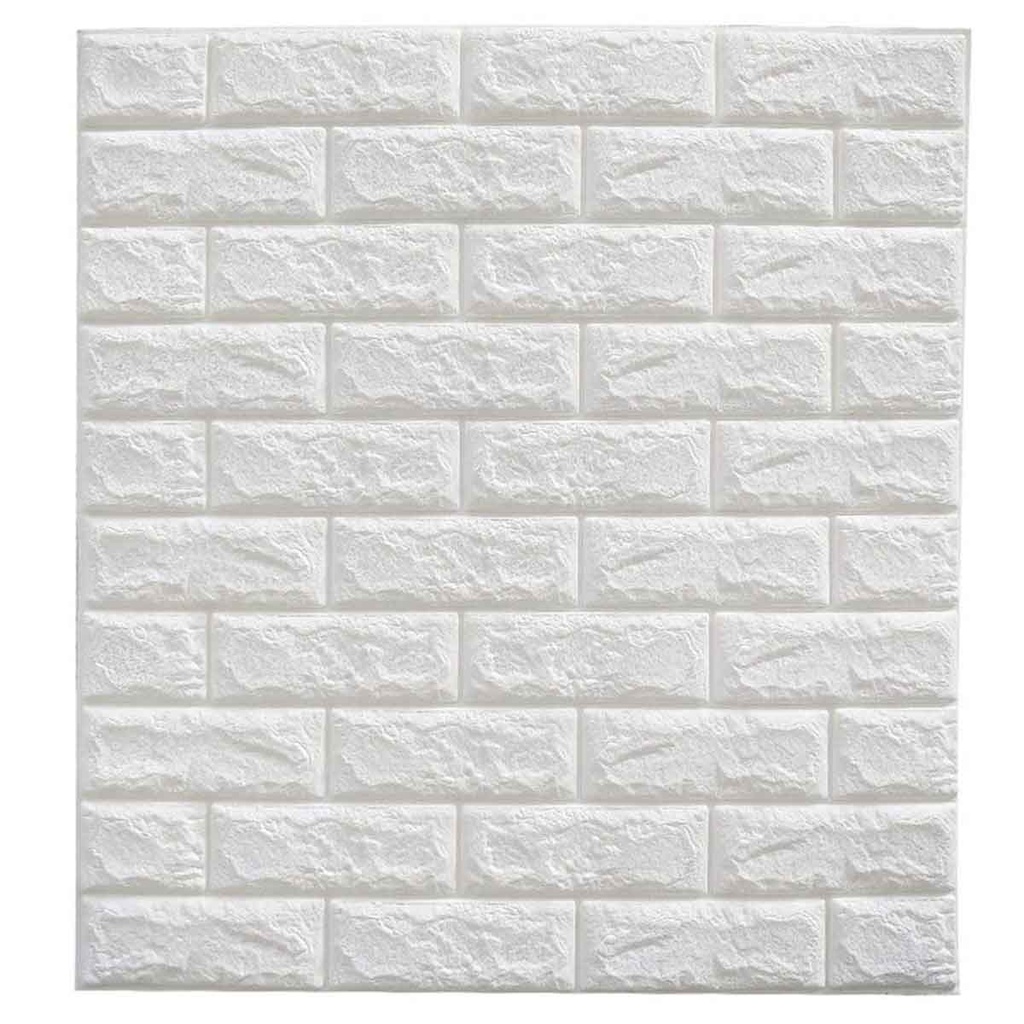Panneau Mural Adhésive - Anti-Humidité 3D - 77 * 70 cm-Blanc