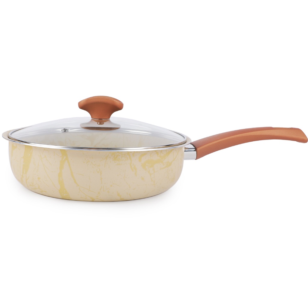 Winox Sauteuse Avec Couvercle Série Bronzo - Ø 24 Cm - Super Résistante - 7 Couches