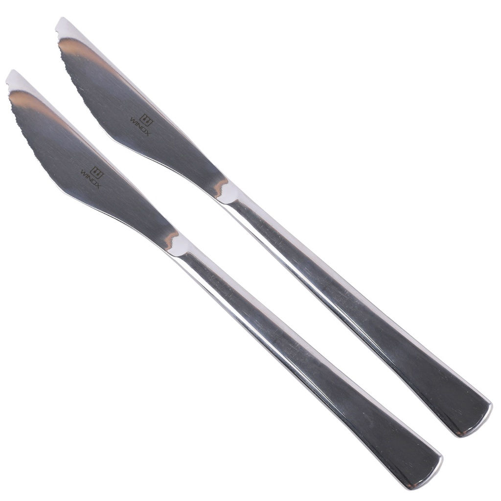 Winox Blister De 2 Couteaux A Steak JAWHAR -INOX 18/10 - Garantie À Vie