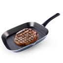 TEM Grill CIELLO - 28*28 Cm - Anti-Adhésive - 5 Couches - Gris