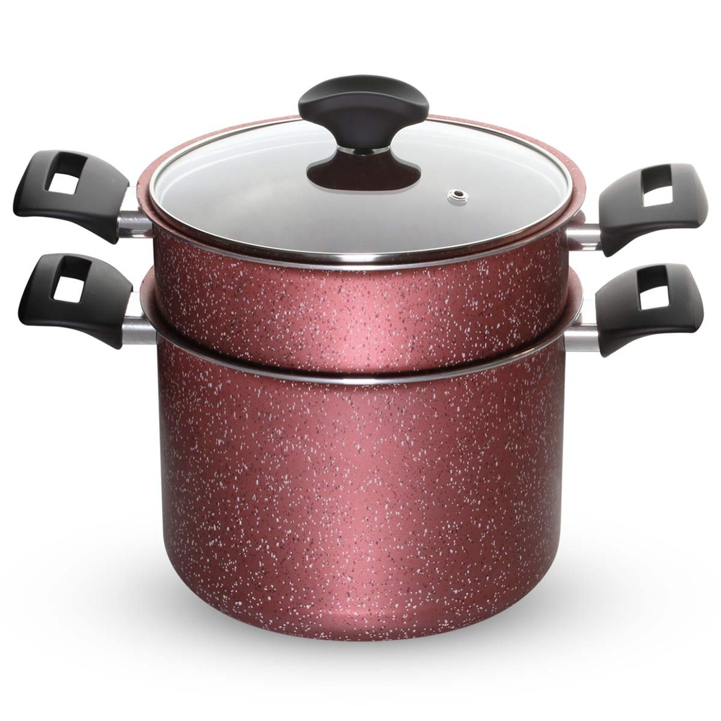 Winox Couscoussier avec couvercle série MAGMA - 5L - Super Résistante - 7 Couches