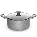 Winox faitout avec couvercle GRANITE - 24 cm - super résistante - 7 couches 