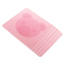Lot de 5 couvercles plat en Silicone 18x18cm-Rose