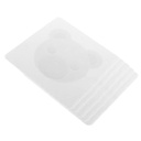 Lot de 5 couvercles plat en Silicone 18x18cm-Blanc
